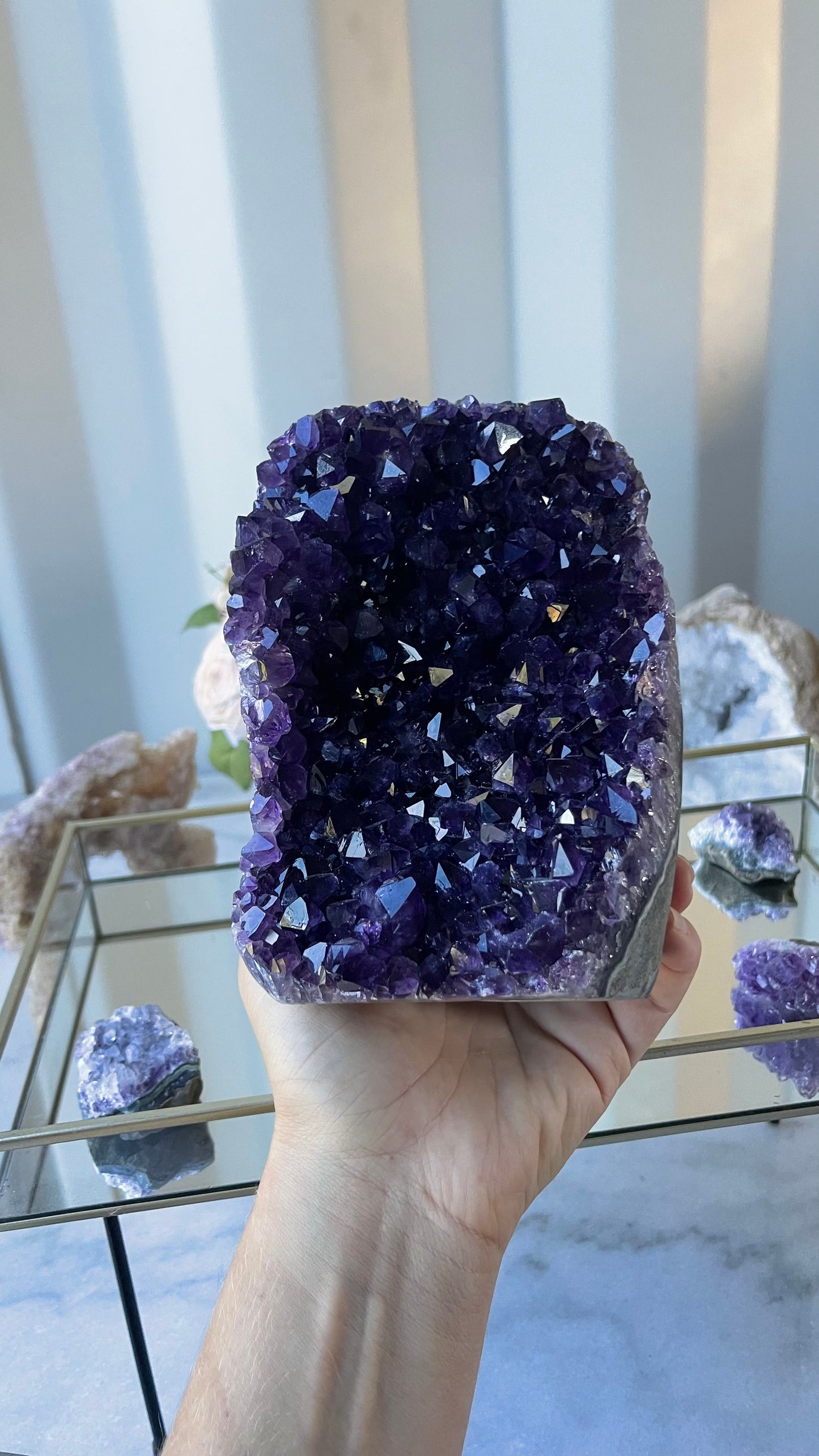 Amethyst cluster Self standing 821g C