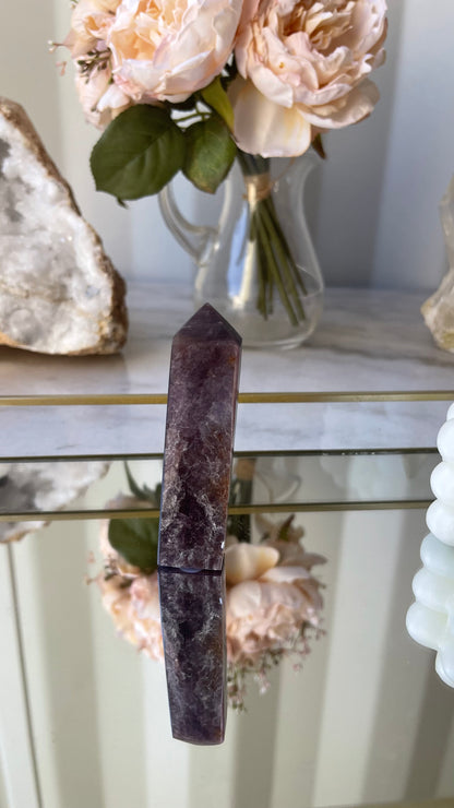 Gem Lepidolite Tower E