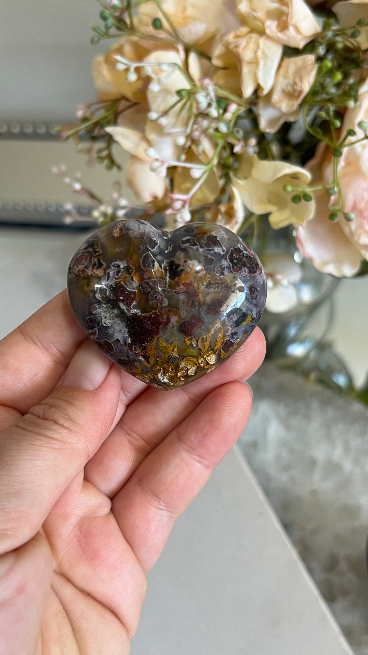 Ocean Jasper heart E