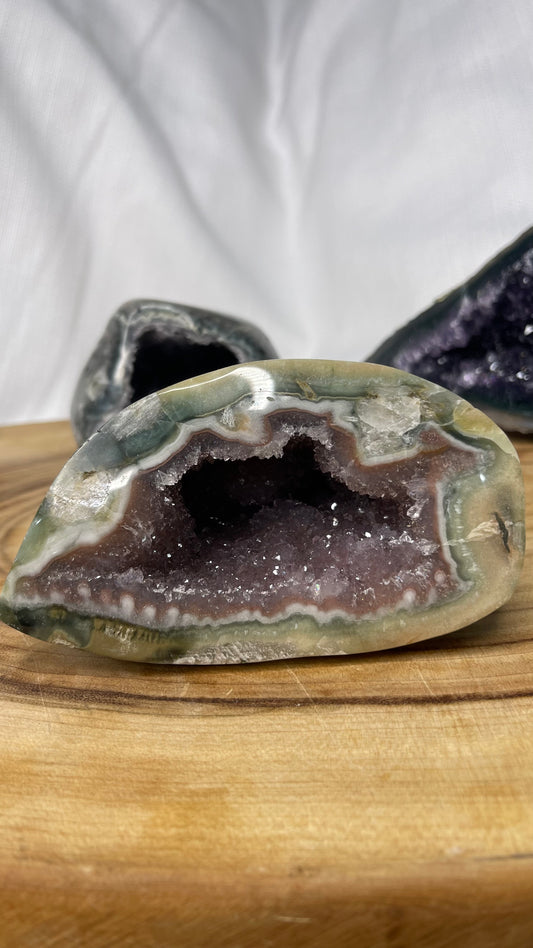 Rainbow Uruguayan Amethyst geode