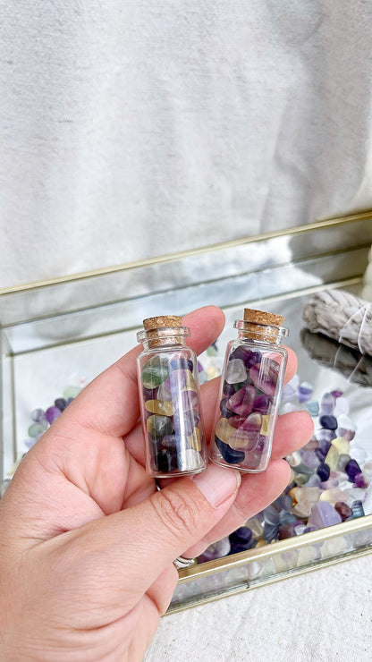 “Fairy” confetti glass jars - 10ml with cork lid