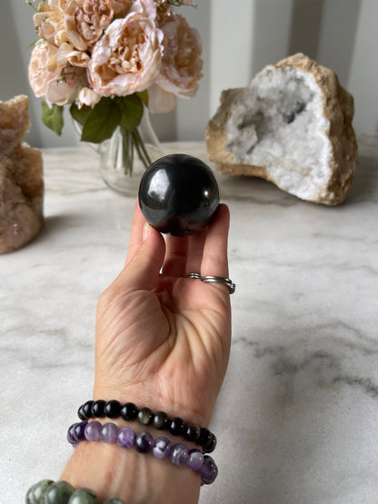 Shungite sphere with stand D