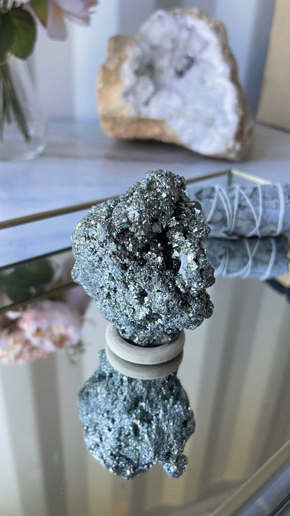 Pyrite cluster 555g.  A