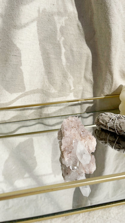 Sacred pink Lemurian cluster