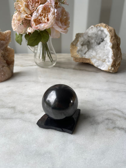 Shungite sphere with stand B