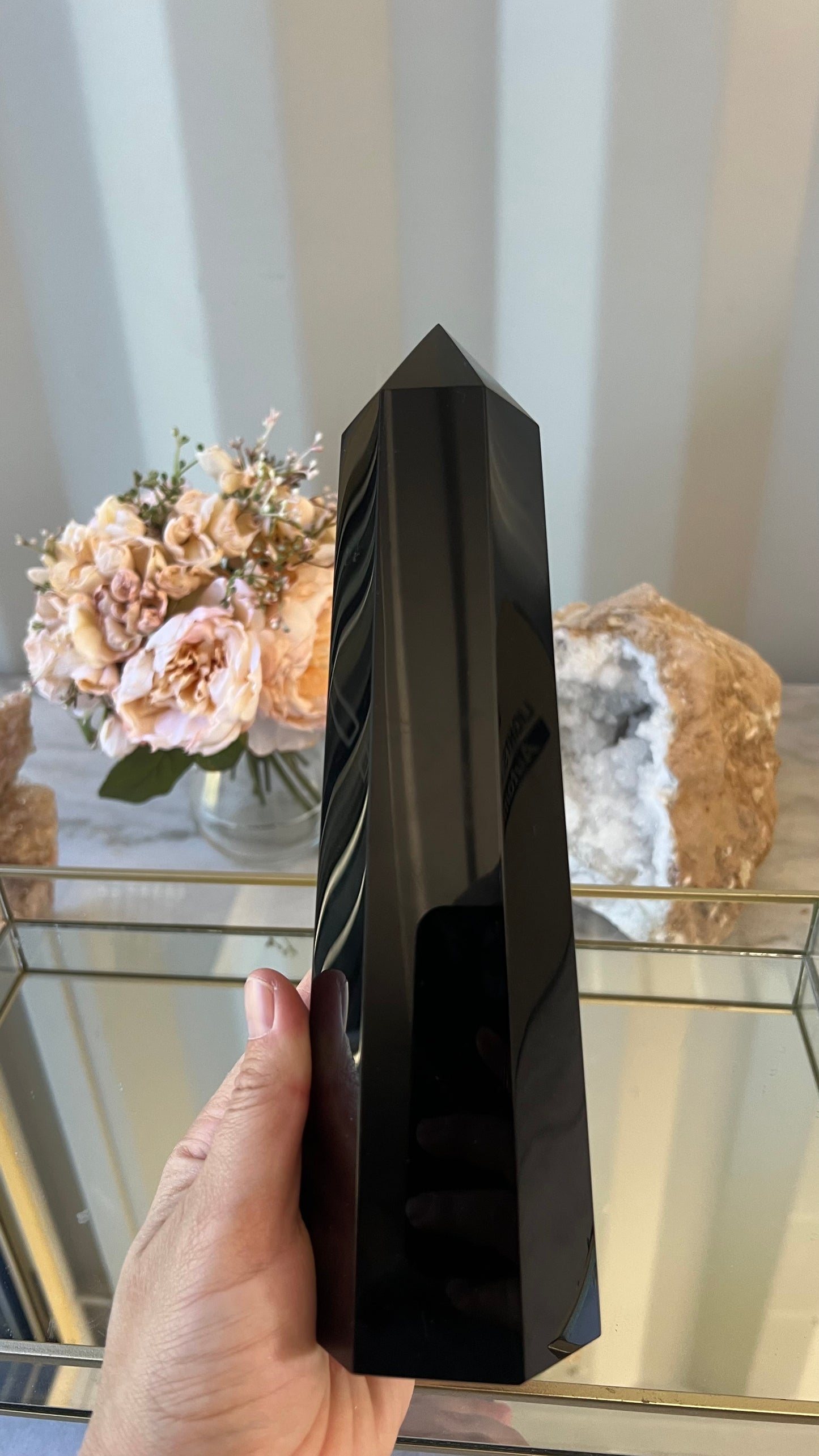 Large Black Obsidian tower