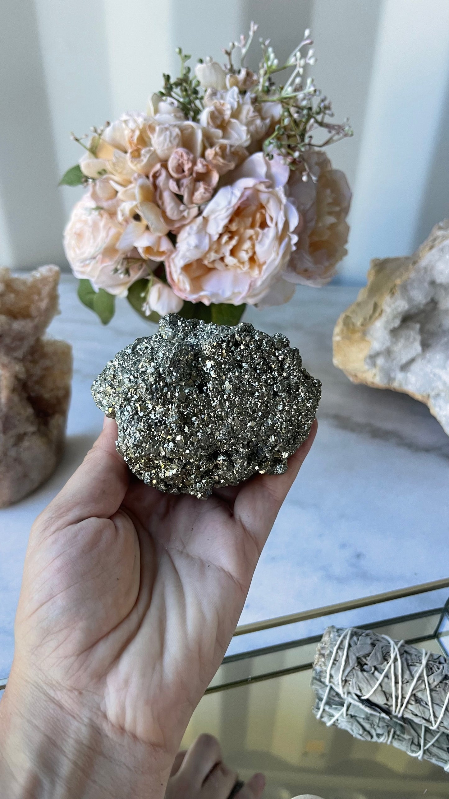 Pyrite cluster 524g. C