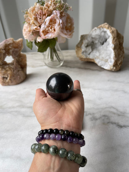 Shungite sphere with stand C