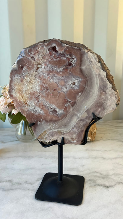 Large Pink Amethyst slab on stand 3.21kg