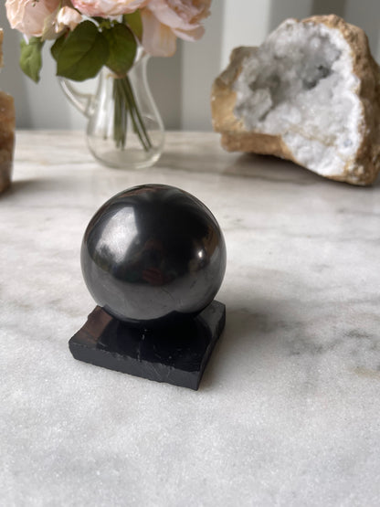 Shungite sphere with stand B