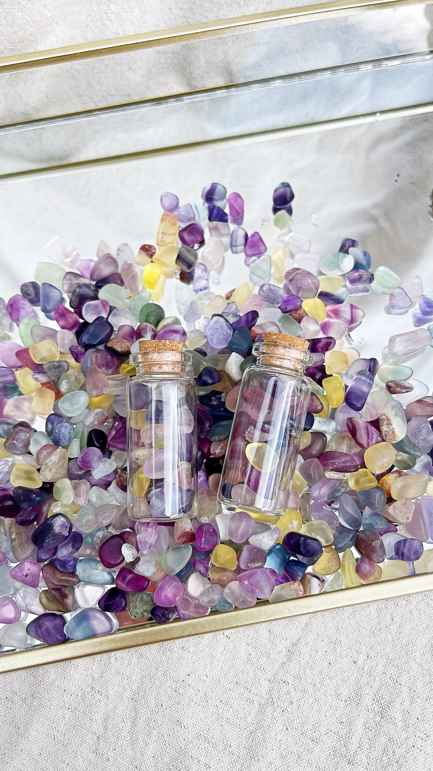 “Fairy” confetti glass jars - 10ml with cork lid