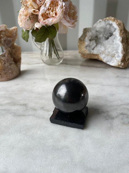 Shungite sphere with stand B