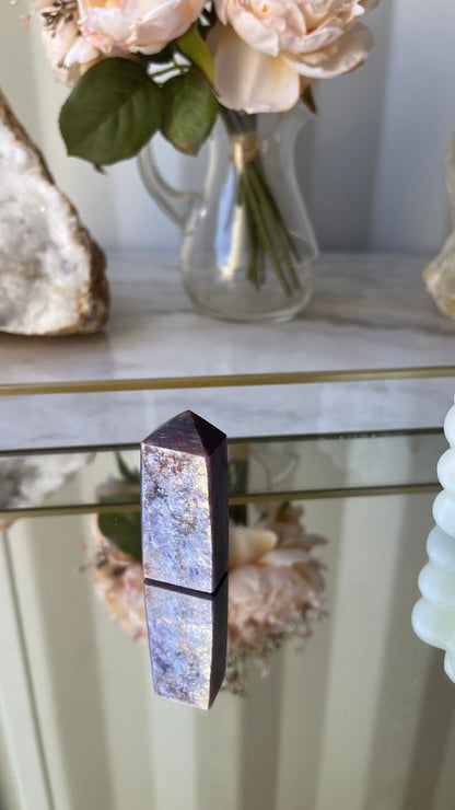 Gem Lepidolite Tower G