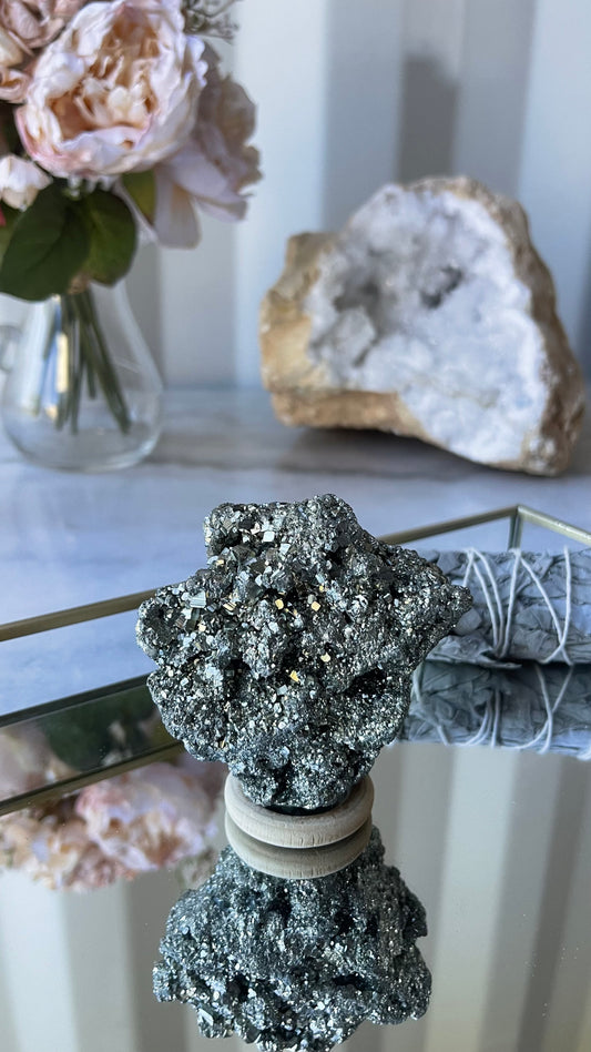 Pyrite cluster 555g.  A