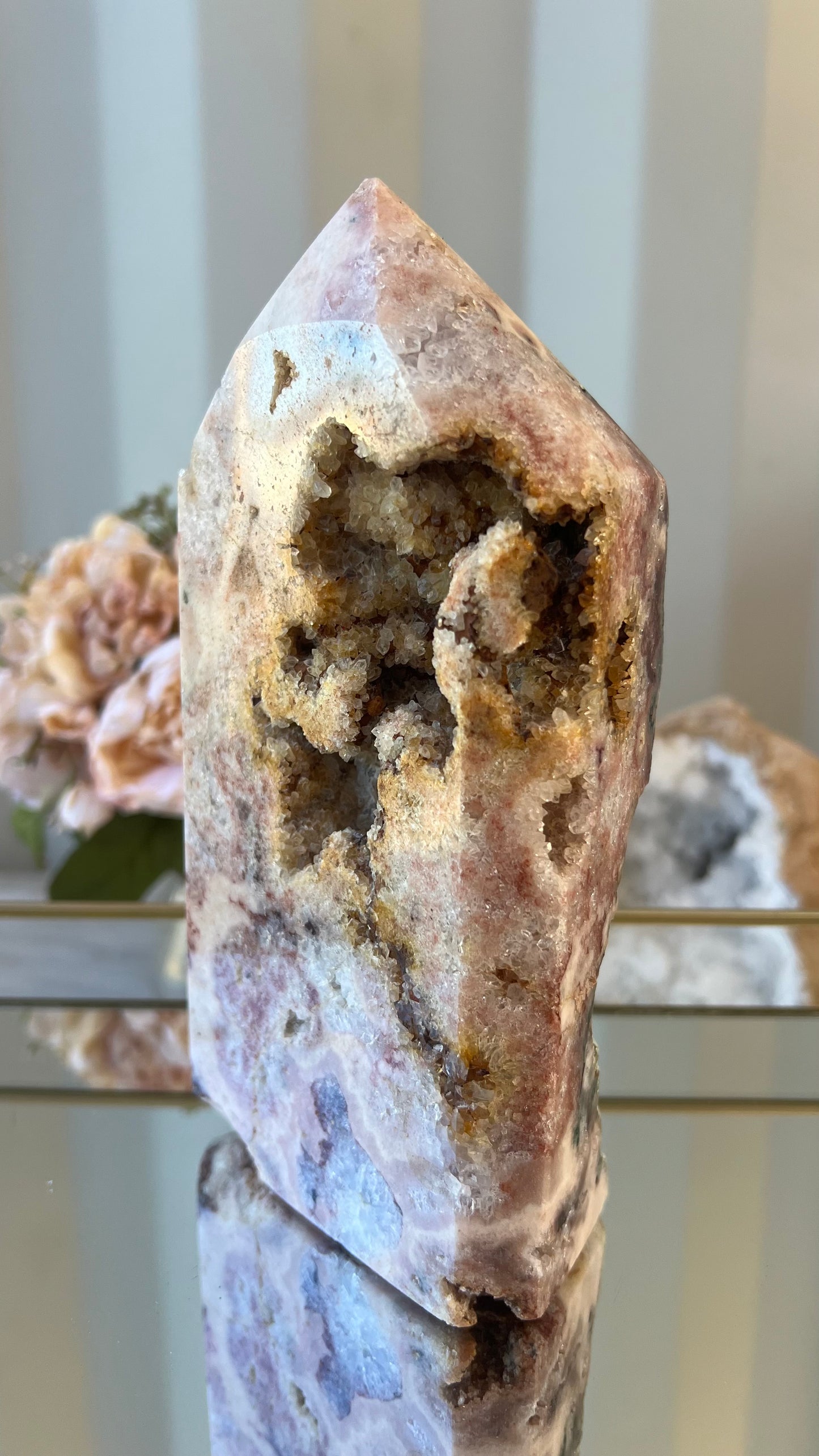 Sunset Pink Amethyst Geode Tower 1.749kg