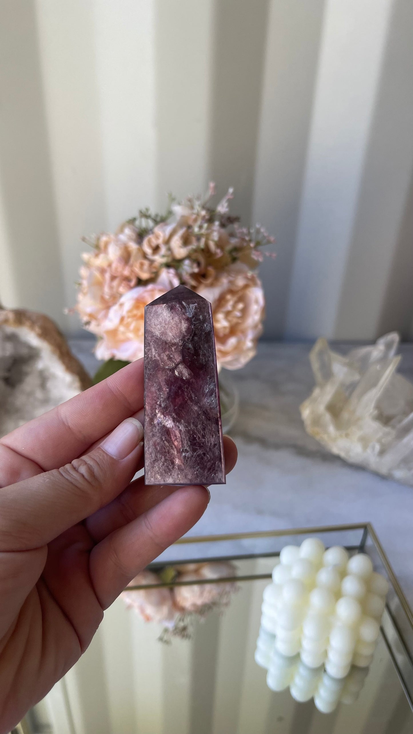 Gem Lepidolite Tower B