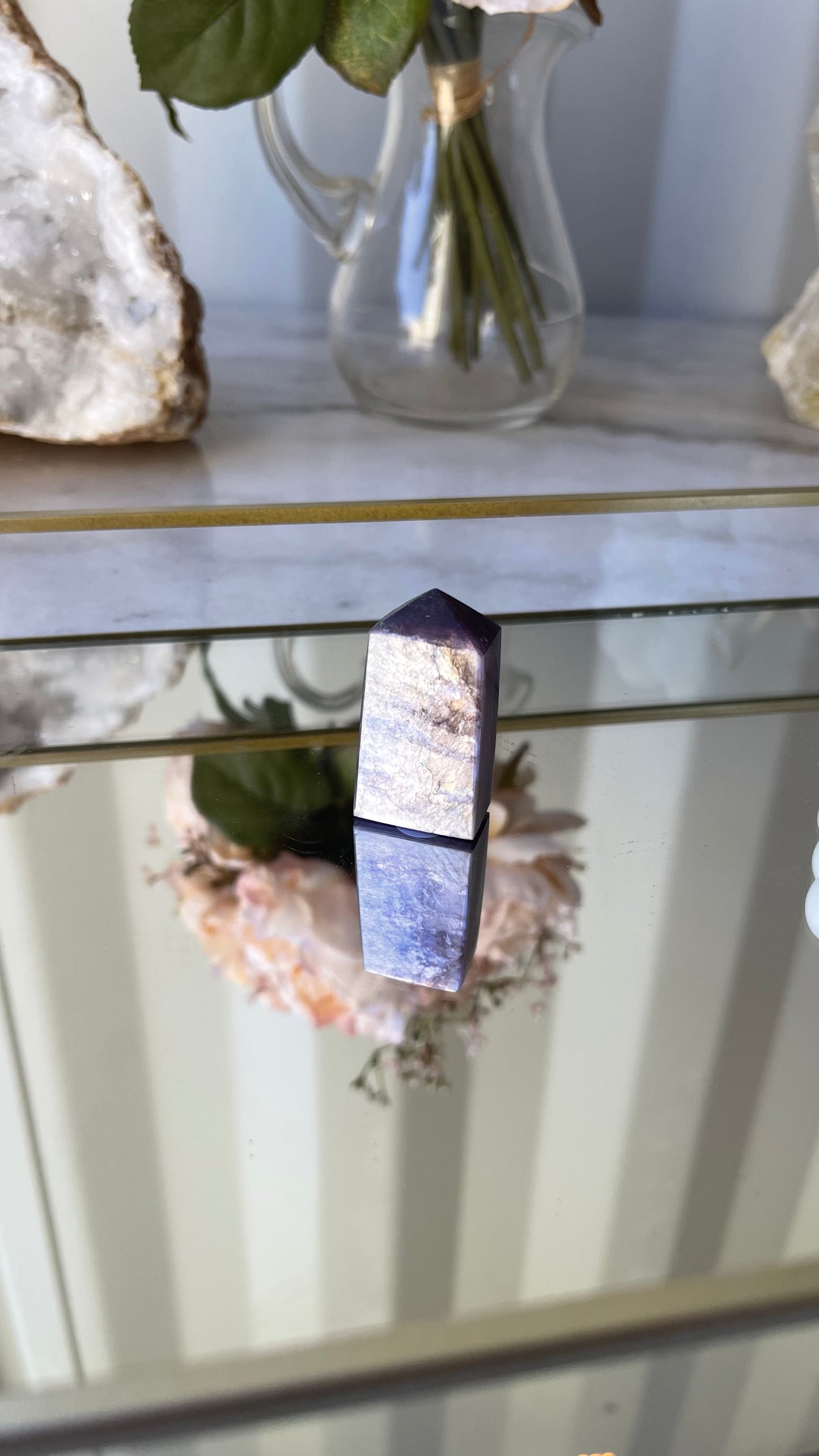 Gem Lepidolite Tower C