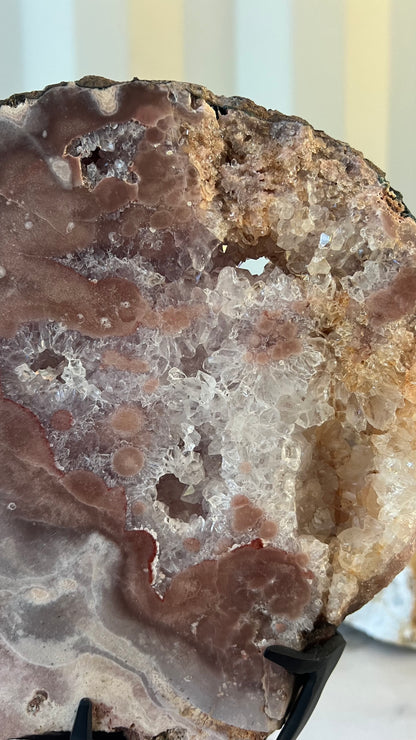 Large Pink Amethyst slab on stand 3.21kg