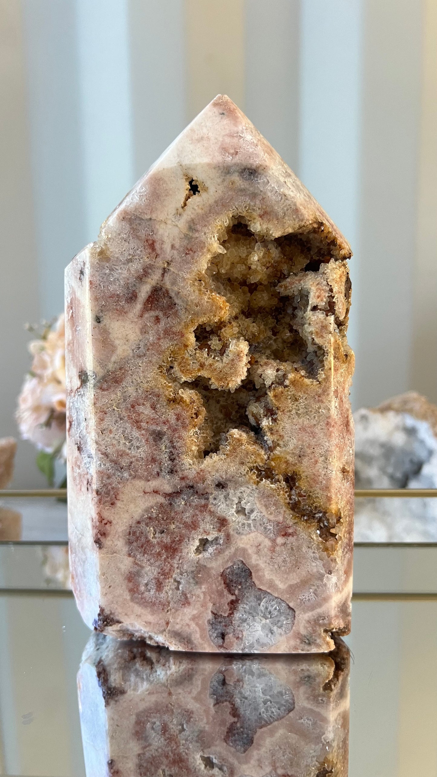 Sunset Pink Amethyst Geode Tower 1.749kg