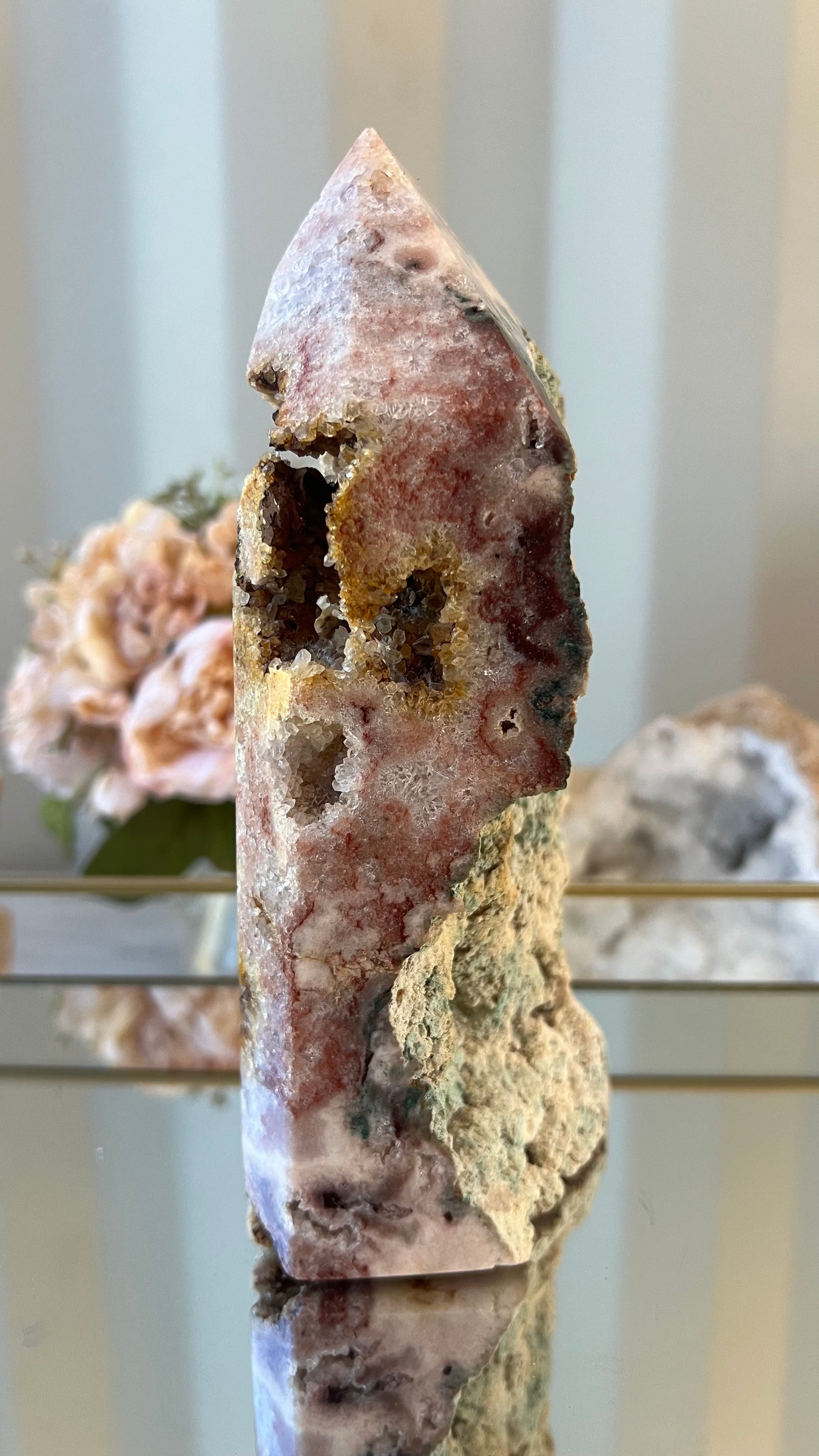 Sunset Pink Amethyst Geode Tower 1.749kg