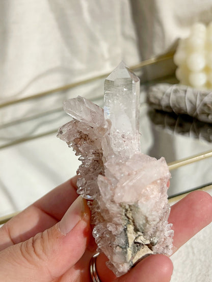 Sacred pink Lemurian cluster