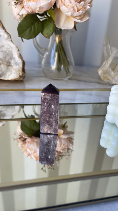 Gem Lepidolite Tower A