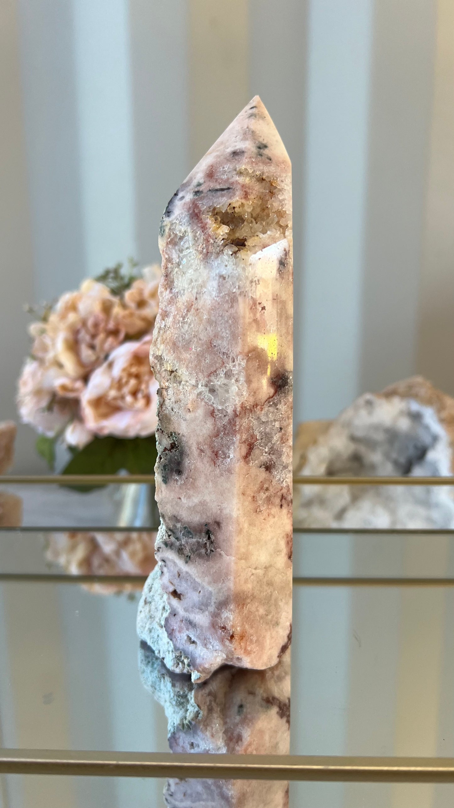 Sunset Pink Amethyst Geode Tower 1.749kg