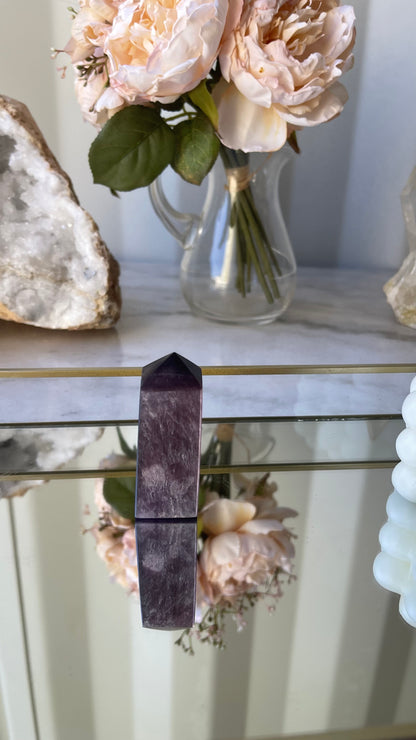 Gem Lepidolite Tower A