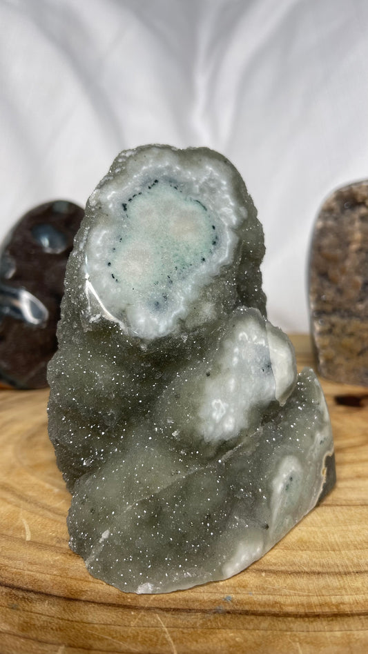 Green rainbow Stalactite Amethyst